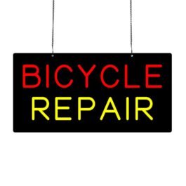LED Bicycle Repair Neon Sign, 20″x10″