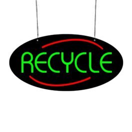 LED Recycle Neon Sign, 20″x10″