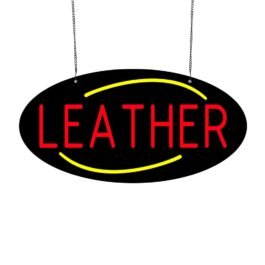 LED Leather Neon Sign, 20″x10″