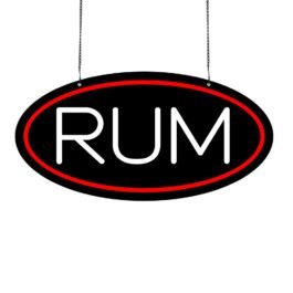 LED Rum Neon Sign, 20″x10″