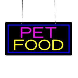 LED Pet Food Neon Sign, 20″x10″