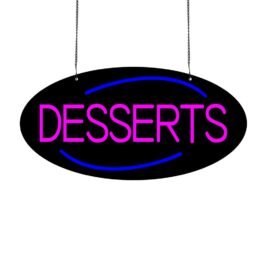 LED Desserts Neon Sign, 20″x10″