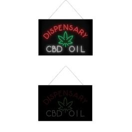 LED Dispensary Cbd Oil Dot Sign, 24″x16″