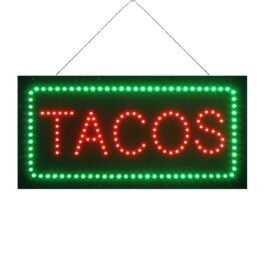 LED Tacos Sign, 19″x9.5″