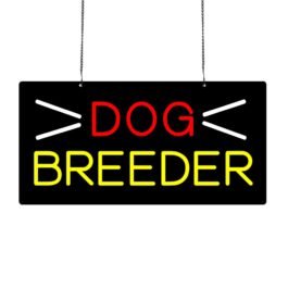 LED Dog Breeder Neon Sign, 20″x10″