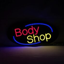 LED Body Shop Neon Sign, 20″x10″