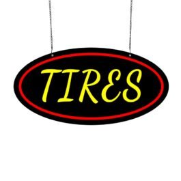 LED Tires Neon Sign, 20″x10″