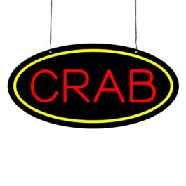 LED Crab Neon Sign, 16″x8″