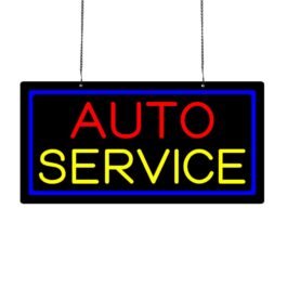 LED Auto Service Neon Sign, 20″x10″