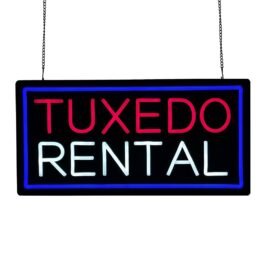 LED Tuxedo Rental Neon Sign, 20″x10″