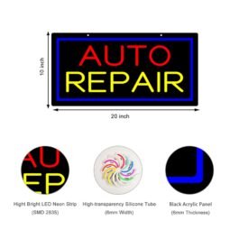LED Auto Repair Neon Sign, 20″x10″
