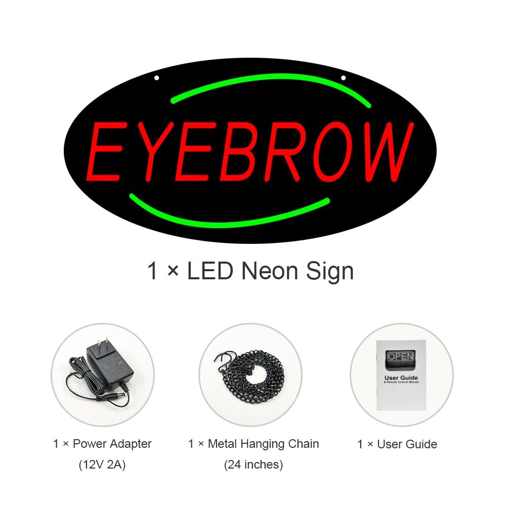 LED Eyebrow Neon Sign, 20"x10" - Image 3