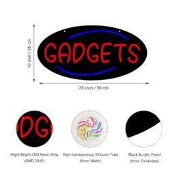 LED Gadgets Neon Sign, 20″x10″