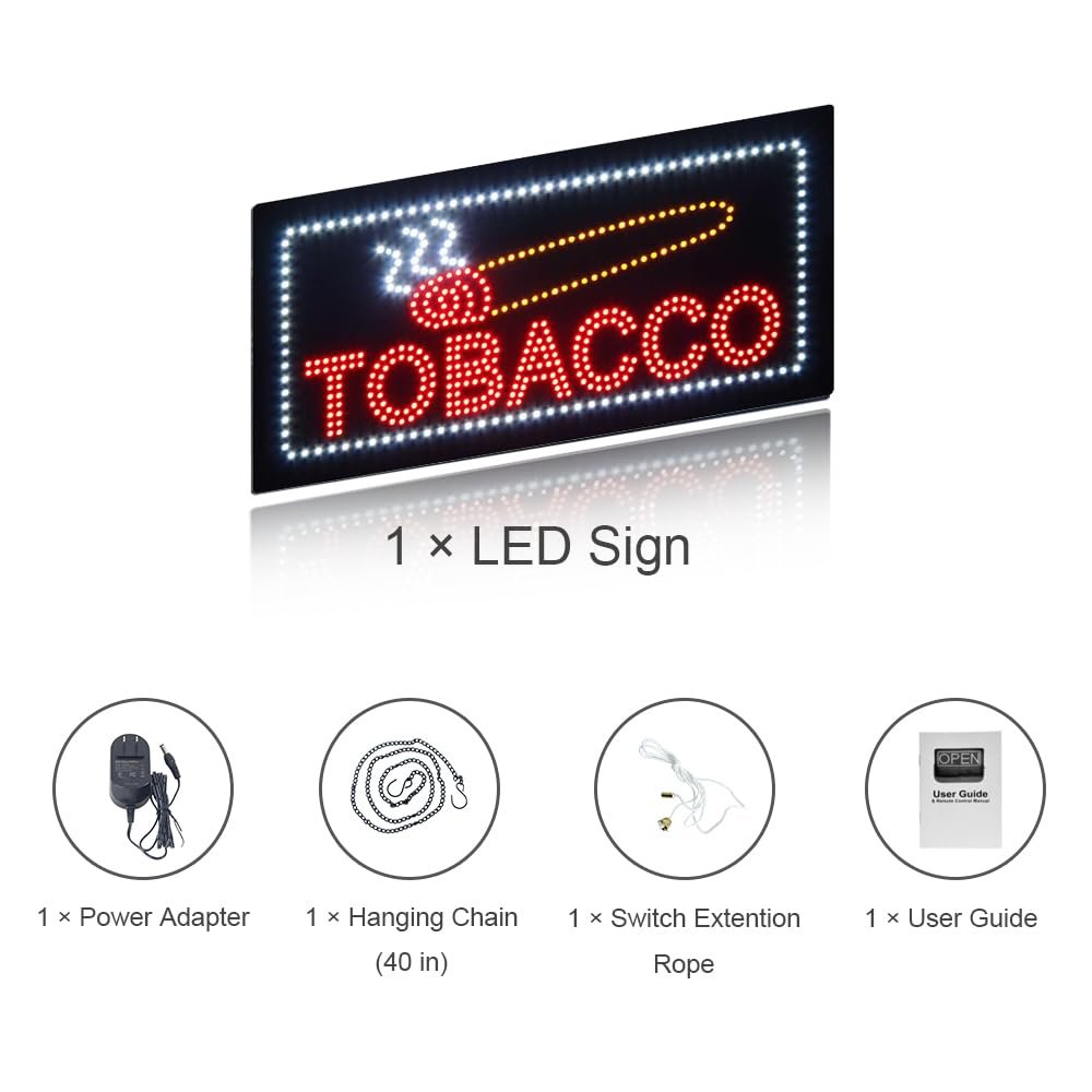 LED Tobacco Dot Sign, 24"×12" - Image 6