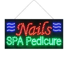 LED Nails SPA Pedicure Sign, 19″x9.5″