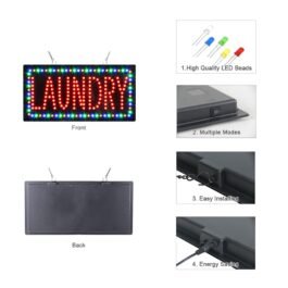 LED Laundry Dot Sign, 19″x9.5″