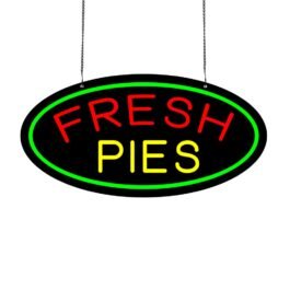 LED Fresh Pies Neon Sign, 20″x10″