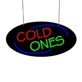 LED Cold Ones Neon Sign, 20″x10″