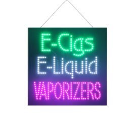 LED E-Cigs E-Liquid Vaporizers Sign, 16″×16″