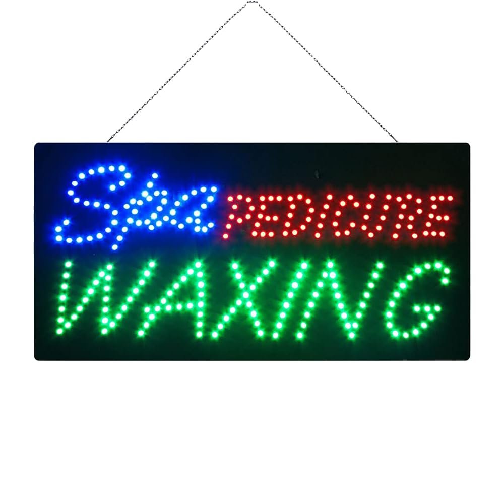 LED SPA Pedicure Waxing Dot Sign, 19"x9.5"