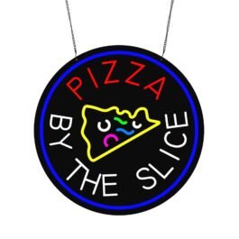 LED Pizza By The Slice Neon Sign, 20″×20″