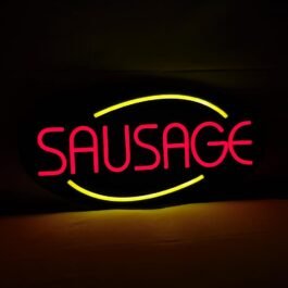 LED Sausage Neon Sign, 20″x10″