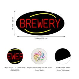 LED Brewery Neon Sign, 20″x10″