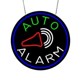 LED Auto Alarm Neon Sign, 16″x16″
