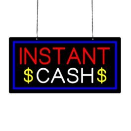 LED Instant Cash Neon Sign, 20"x10"