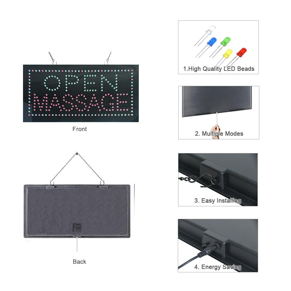 LED Massage Sign, 24"x12" - Image 4