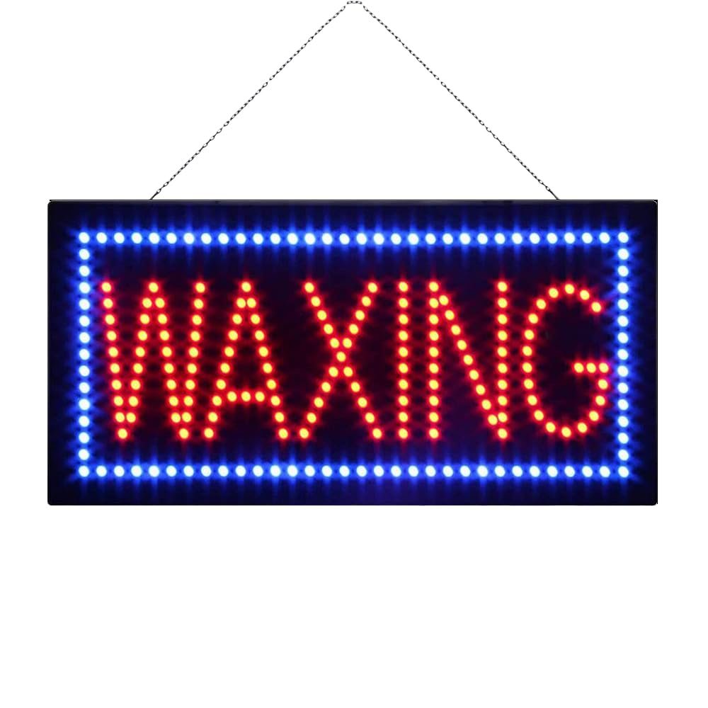 LED Waxing Sign, 19"x9.5"