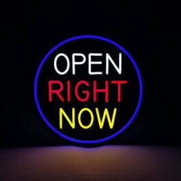 LED Open Right Now Neon Sign, 16″x16″
