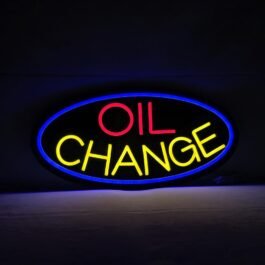 LED OIL Change Neon Sign, 20″x10″