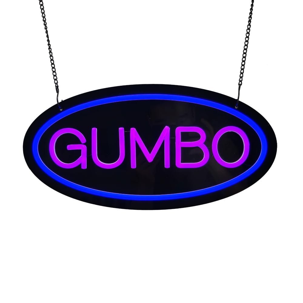 LED Gumbo Neon Sign, 16"x8" - Image 3