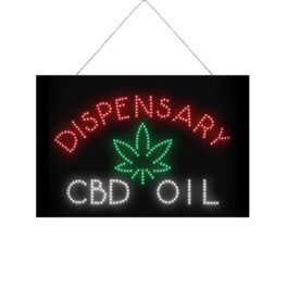 LED Dispensary Cbd Oil Dot Sign, 24″x16″
