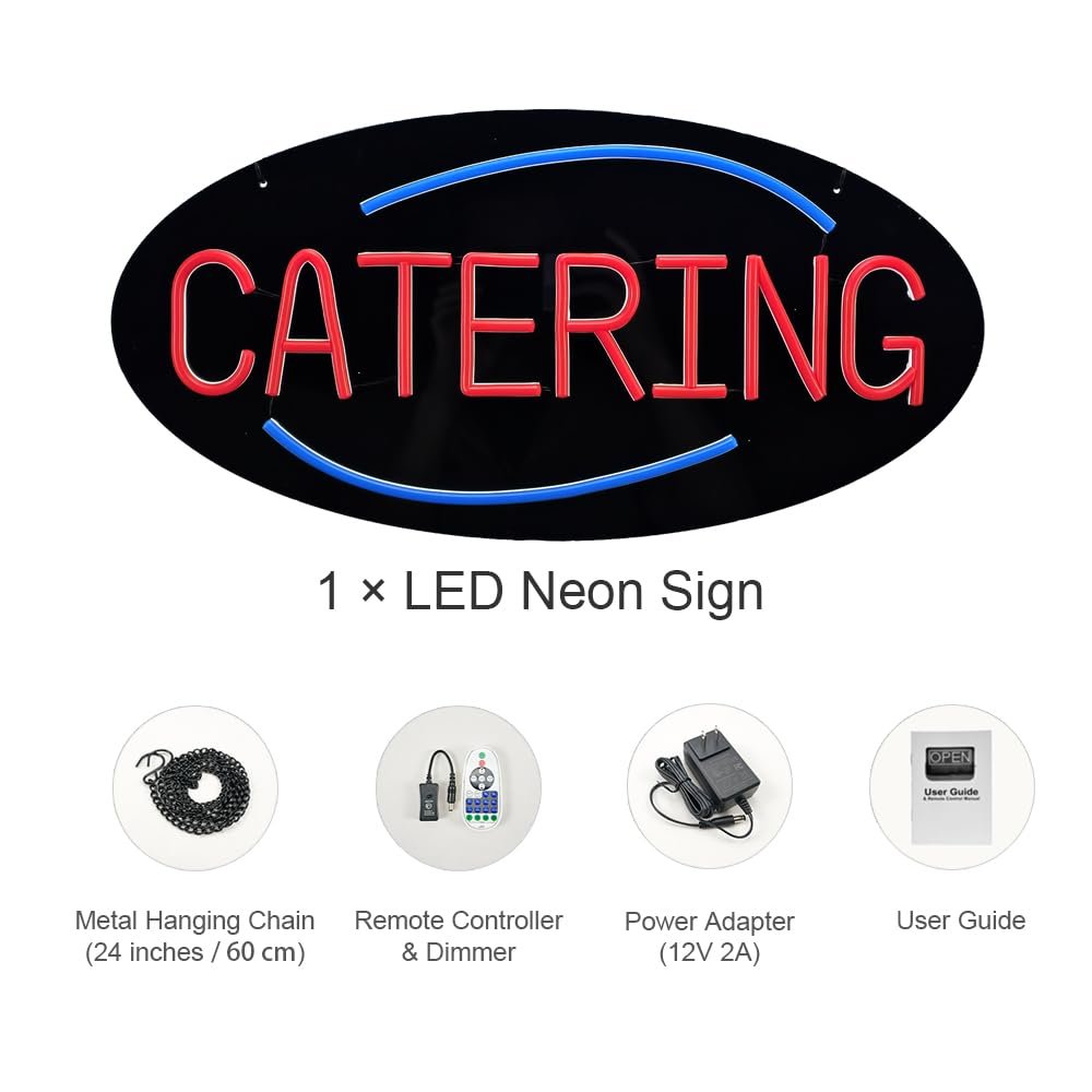 LED Catering Neon Sign, 20"x10" - Image 6