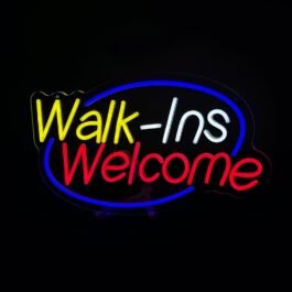 LED Walk Ins Welcome Neon Sign, 20″x11.4″