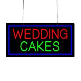 LED Wedding Cakes Neon Sign, 20″x10″