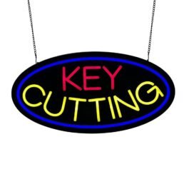 LED Key Cutting Neon Sign, 20″x10″