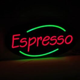 LED Espresso Neon Sign, 20"x10"
