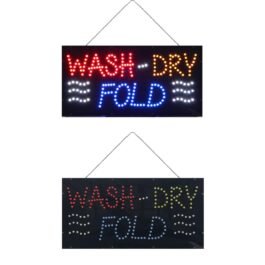 LED Wash Dry Fold Sign, 24″x12″