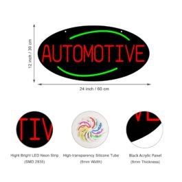 LED Automotive Neon Sign, 24″x12″