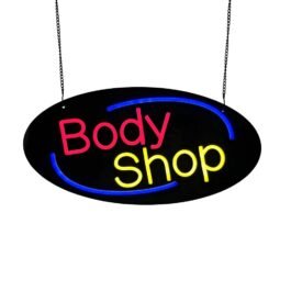 LED Body Shop Neon Sign, 20″x10″