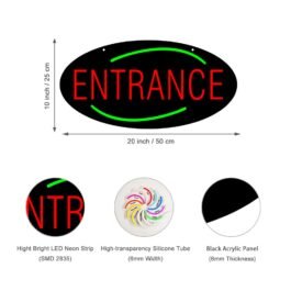 LED Entrance Neon Sign, 20”x10”