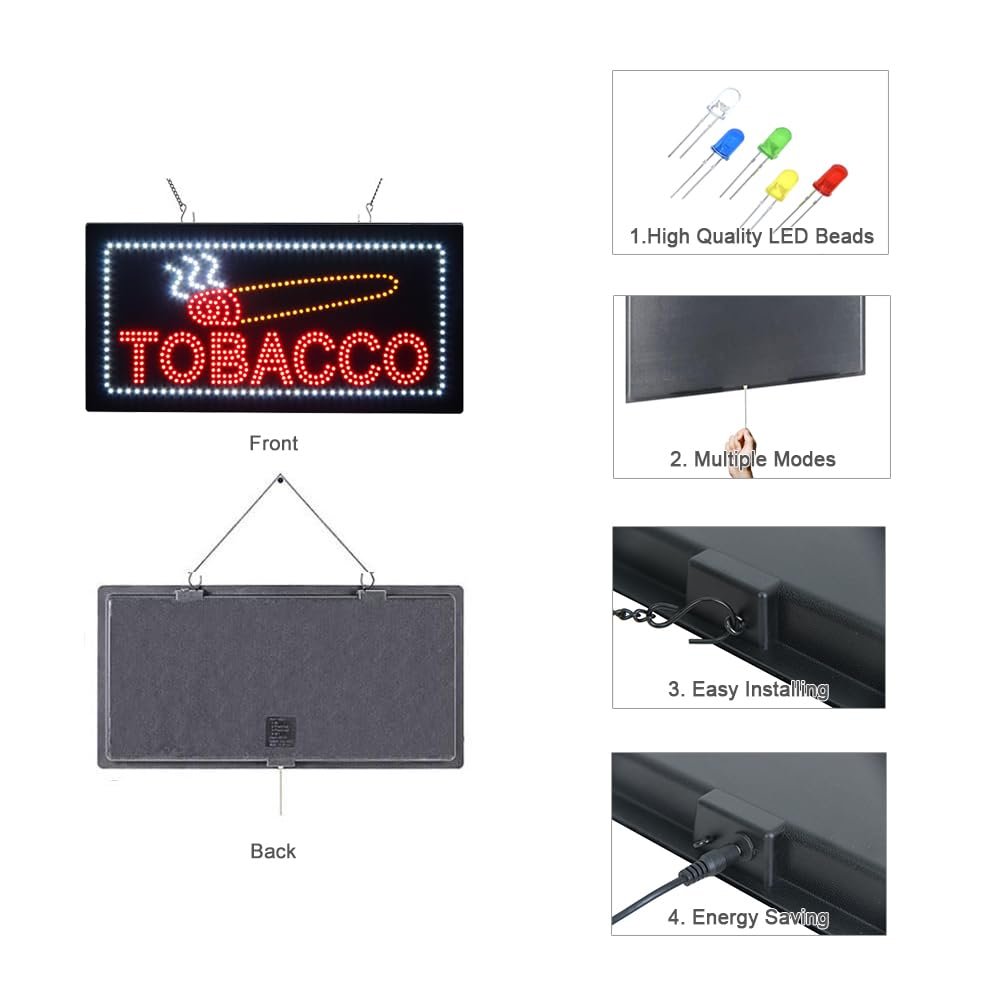 LED Tobacco Dot Sign, 24"×12" - Image 3