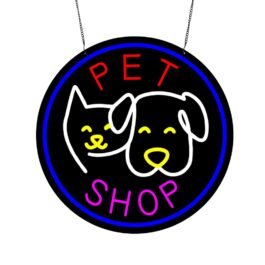 LED Pet Shop Neon Sign, 20″x20″