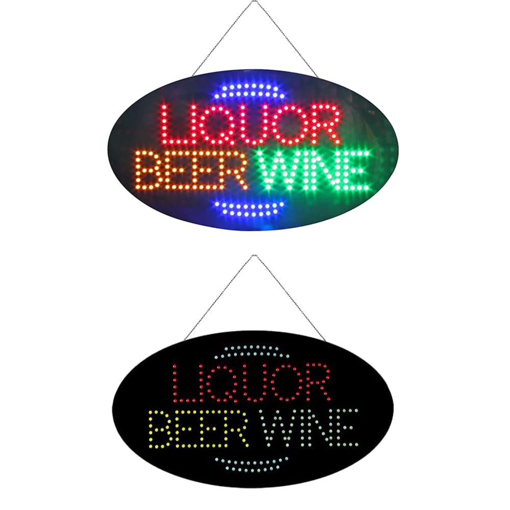 LED Liquor Sign, 27"x15" - Image 2