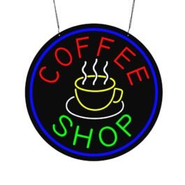 LED Coffee Shop Neon Sign, 20″x20″