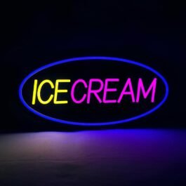 LED Ice Cream Neon Sign, 20″x10″
