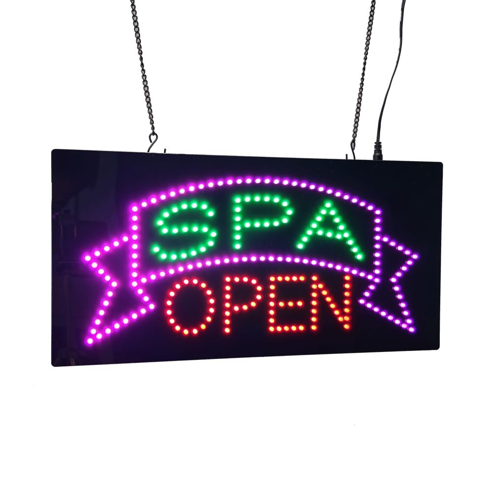 LED Spa Open Sign, 19"x9.5"